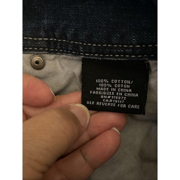 PARISH JEANS‎ health wealth wisdom & men Sz 40 Blue With Black Trim, Wide leg - Picture 15 of 16